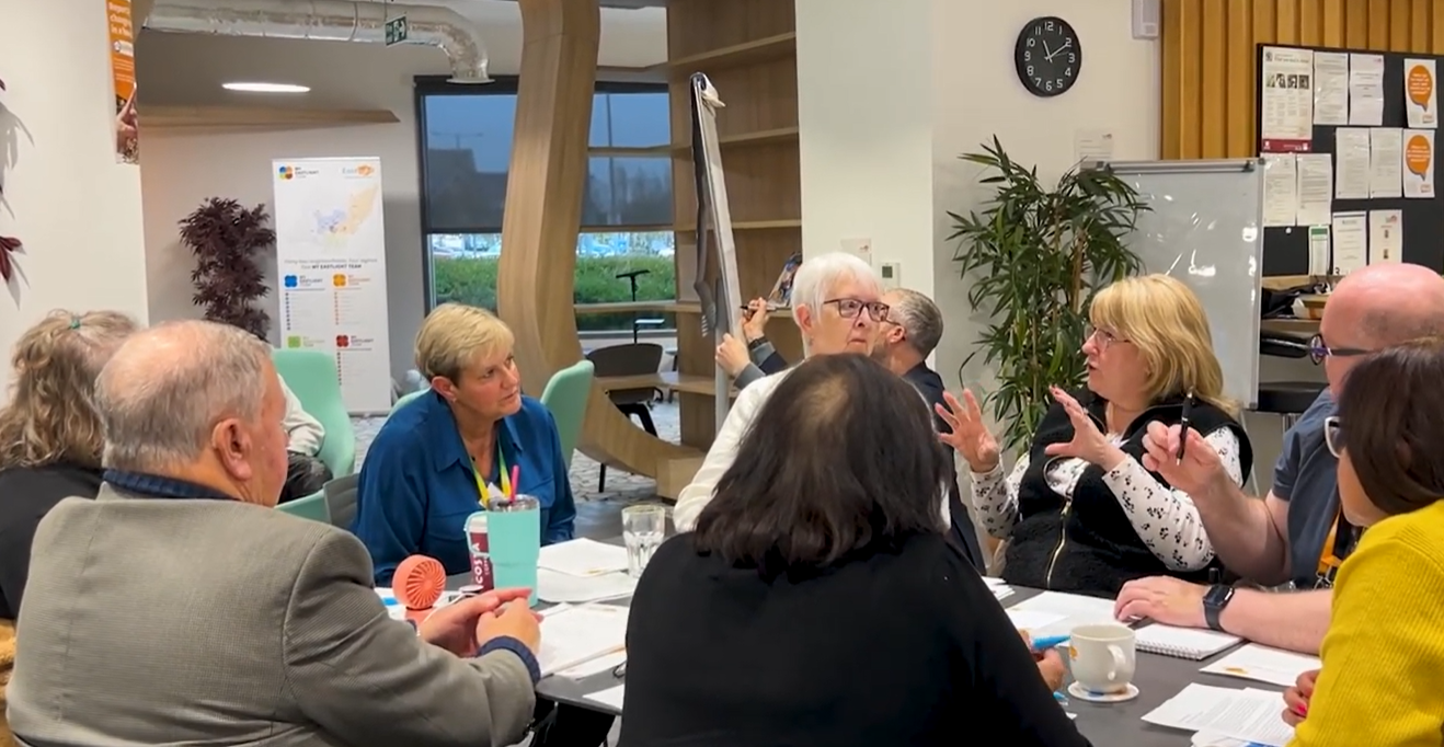 Eastlight residents and staff gathered around a table for our Complex Repairs scrutiny workshop in January 2026.