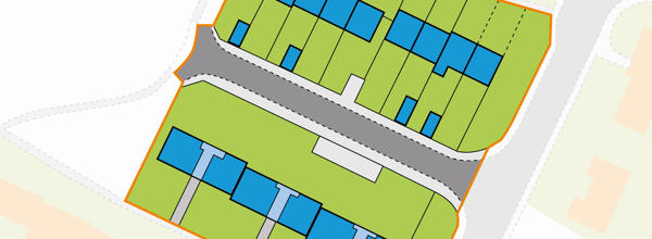 This is a decorative graphic showing the boundary of a scheme