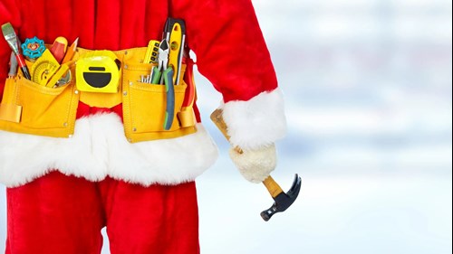 Santa with tool belt