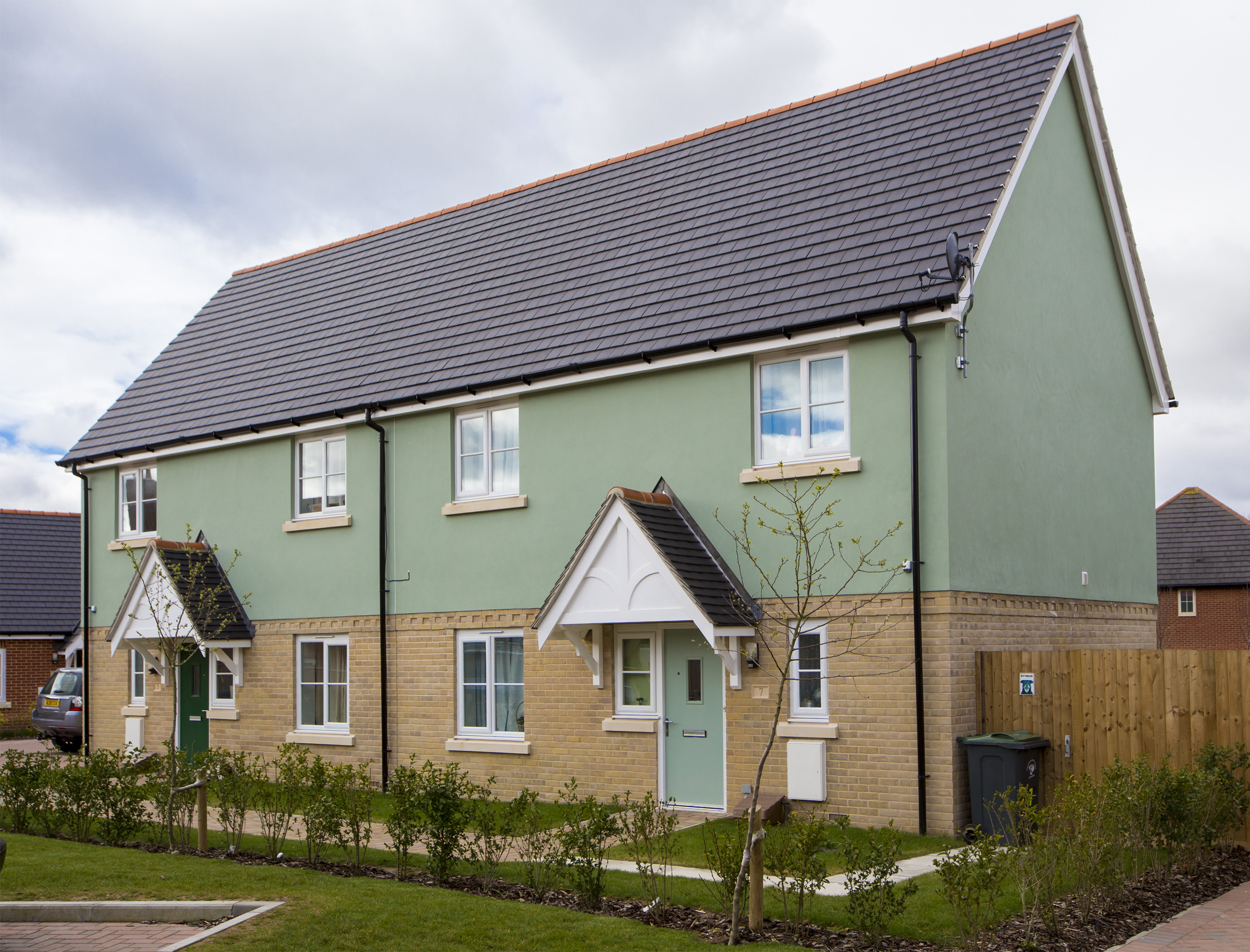 Two semi-detached houses.