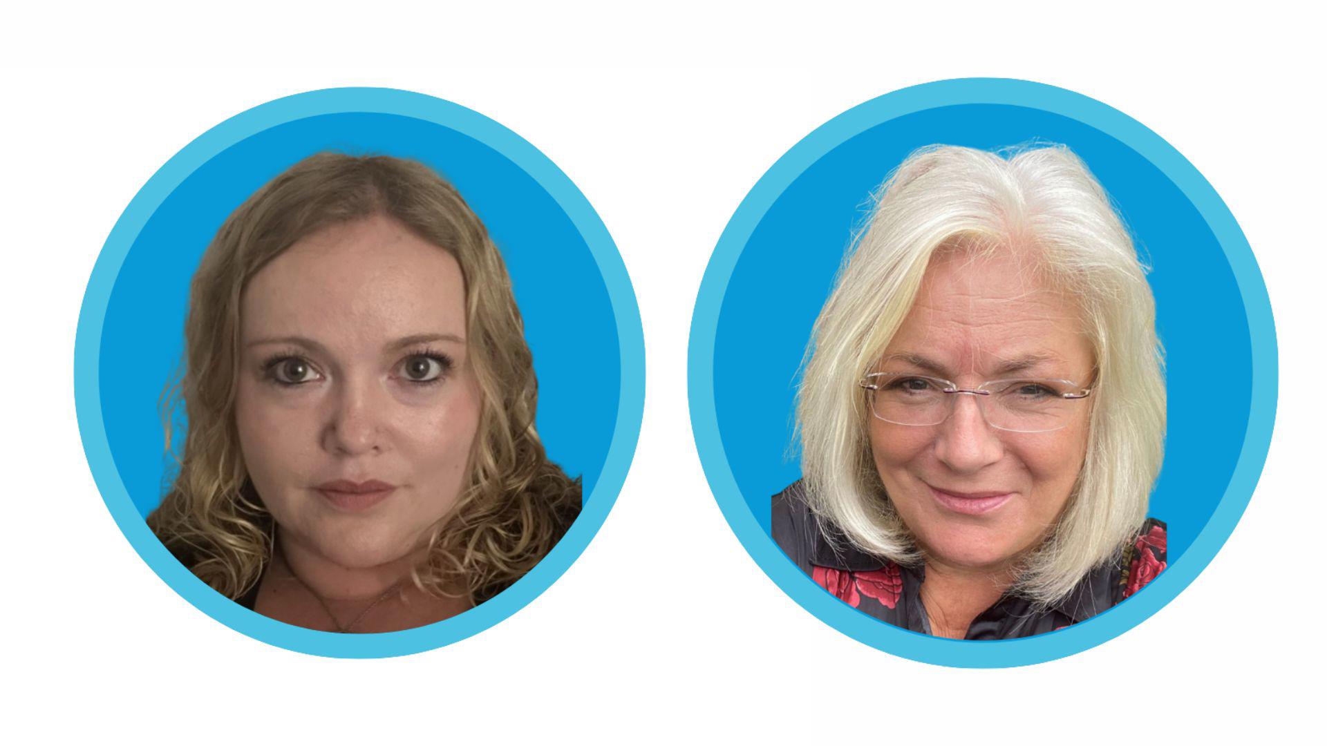 Headshots of two women, Julie Parker and Jo Jones