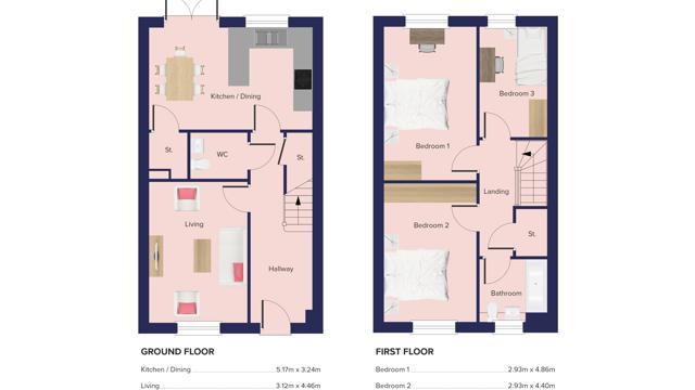 Floor Plan Dunnock 3BH